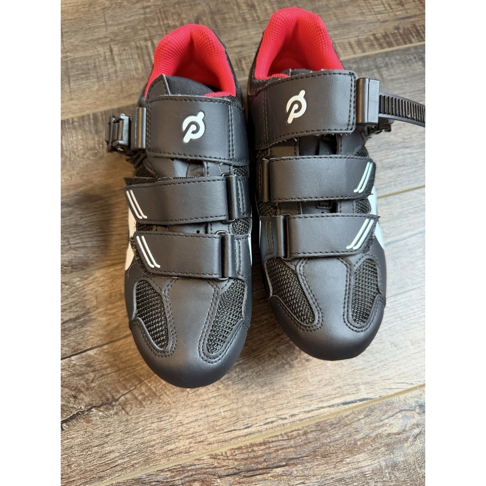 Peloton PL-SH-02 Cycling Shoes Women's 7 EU 38 w/ Delta Cleats Black Red